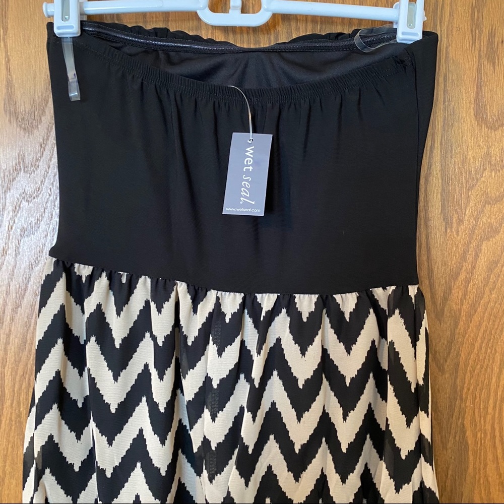 Wet Seal High Low Chevron Strapless Dress - Picture 5 of 6